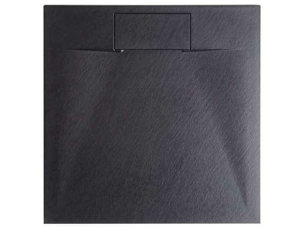 Dusjkar med Sluk Svart SMC 90 x 90 x 3 cm Minimalistisk Stil Natursteinseffekt