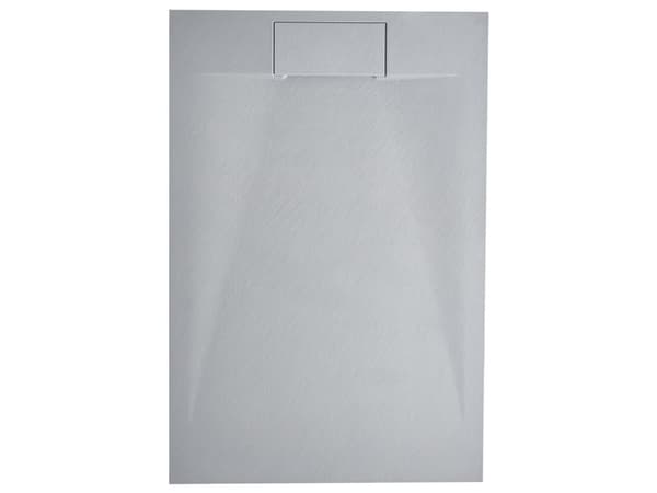 Dusjkar med Sluk Grå SMC 80 x 120 x 3 cm Minimalistisk Stil Natursteinseffekt