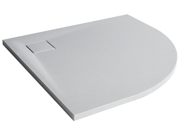 Dusjkar med Sluk Grå SMC 80 x 80 x 3 cm Minimalistisk Stil Natursteinseffekt