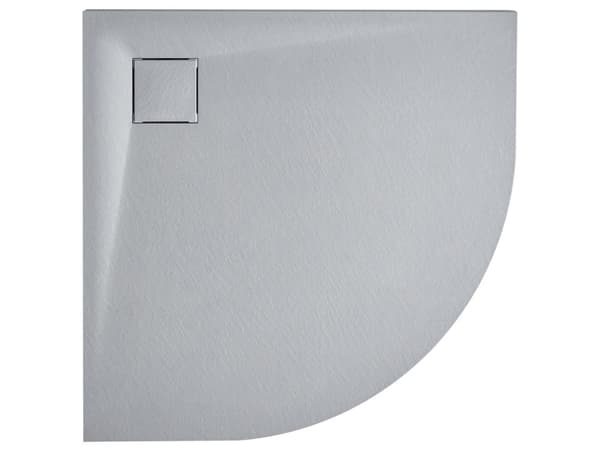 Dusjkar med Sluk Grå SMC 80 x 80 x 3 cm Minimalistisk Stil Natursteinseffekt
