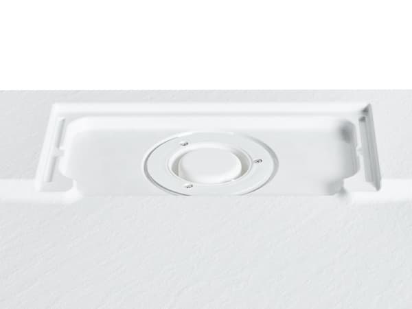 Dusjkar med Sluk Hvit SMC 80 x 100 x 3 cm Minimalistisk Stil Natursteinseffekt