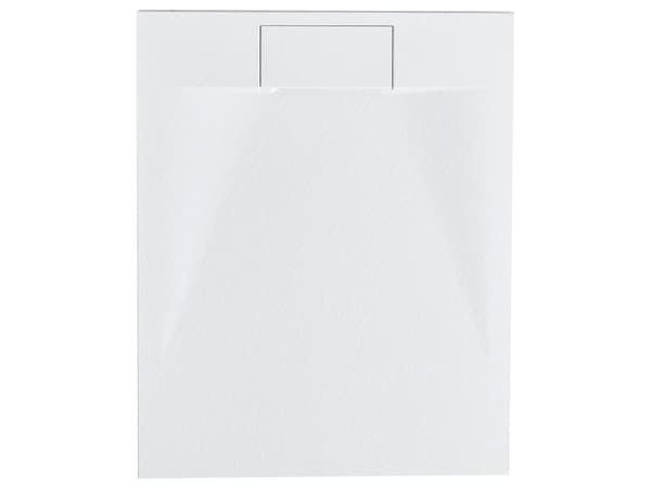 Dusjkar med Sluk Hvit SMC 80 x 100 x 3 cm Minimalistisk Stil Natursteinseffekt
