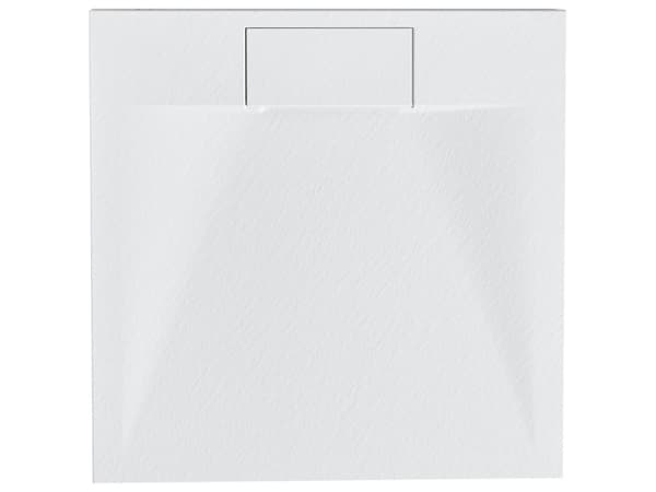 Dusjkar med Sluk Hvit SMC 90 x 90 x 3 cm Minimalistisk Stil Natursteinseffekt