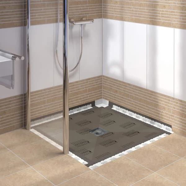Duschavlopp LUX ELEMENTS TUB-MQ 900 LTUBE10101 grå 90 x 90 cm