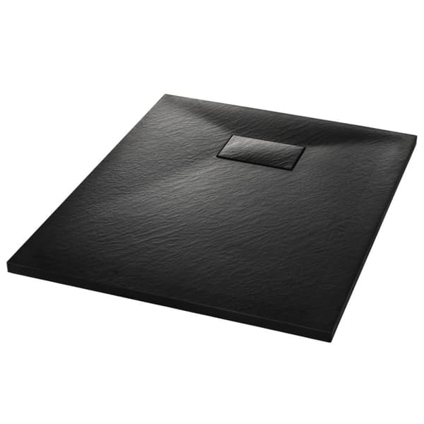 Duschkar SMC svart 90x70 cm