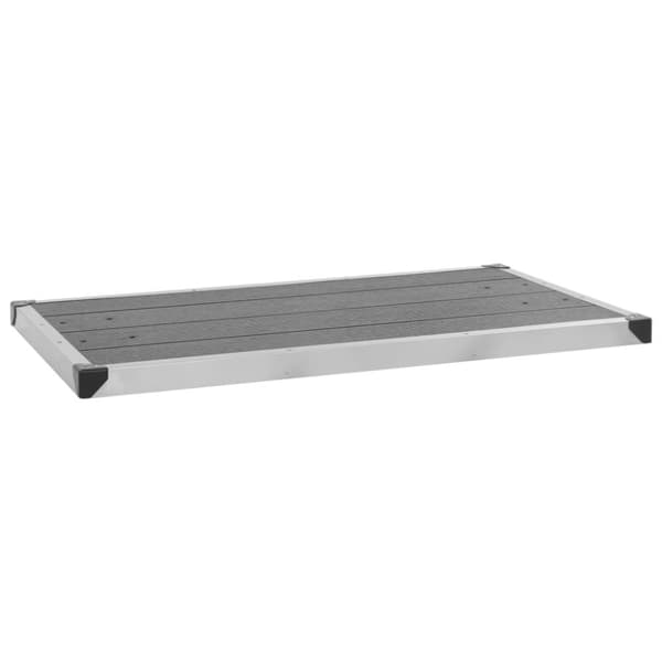 Golv till utedusch WPC rostfritt stål 110x62 cm grå