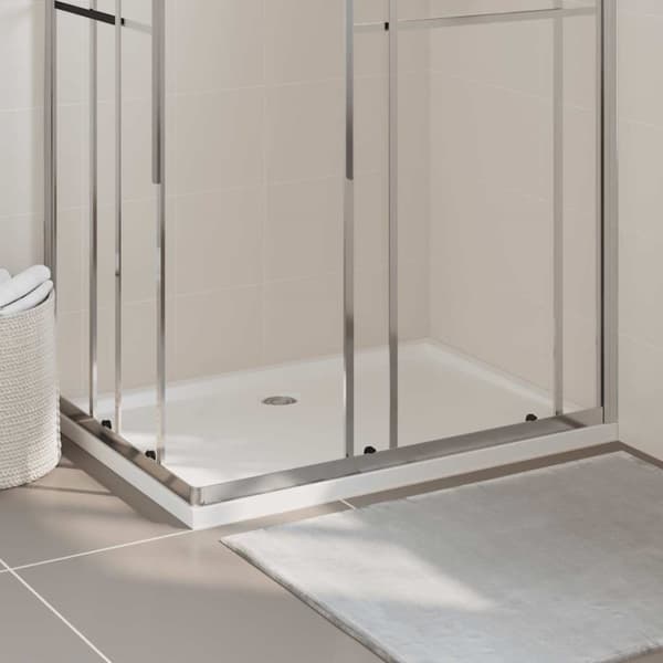 Duschkar rektangulärt ABS vit 80x110 cm