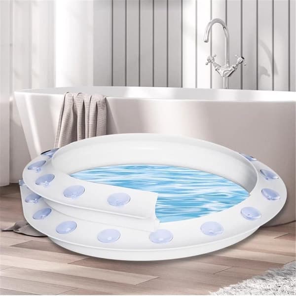 Lollanda Shower Threshold / Water Barrier – fleksibel silikonestrimmel med sugekopper, vandtæt brusebånd for at forhindre stænk