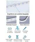 Miniatyrbillede 6 af 7: Lollanda Shower Threshold / Water Barrier – fleksibel silikonestrimmel med sugekopper, vandtæt brusebånd for at forhindre stænk