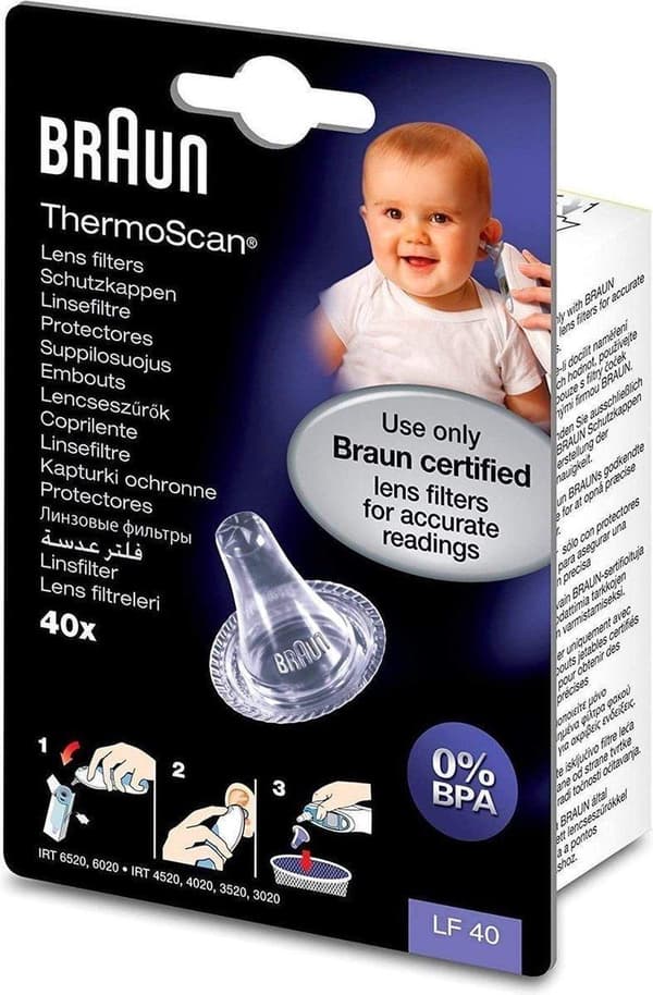 Braun LF40 - Genfyldningssæt Linsefiltre Øretermometer