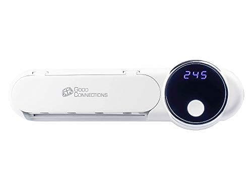 Bra anslutningar UV-C tandborstedesinfektionsstation, för fyra elektriska/manuella tandborstar, vit, 22,5 x 4,2 x 6,7 cm, UVC-0003
