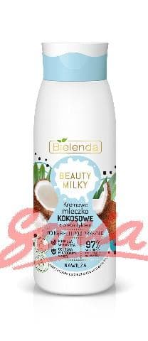 Bielenda Beauty Milky Krämig kokosmjölk med prebiotiska badkar och dusch - återfuktar 400ml