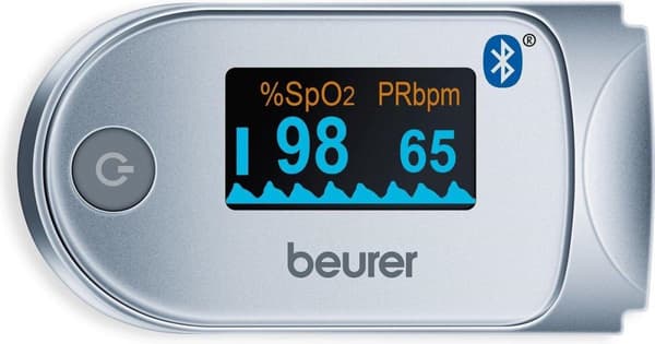 Beurer PO60 - Happimittari/pulssioksimetri - Sykemittari - Bluetooth