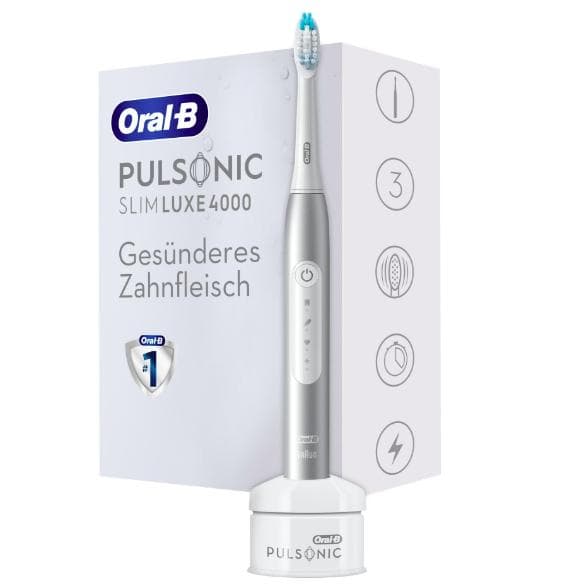 Oral-B Pulsonic Slim Luxe 4000 elektrisk sonisk tandborste för friskare tandkött på 4 veckor - kommer med känsliga program