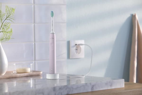 Philips Sonicare Series 3100 HX3675/15 - Elektrisk tandborste - Svart & Rosa - Duopack