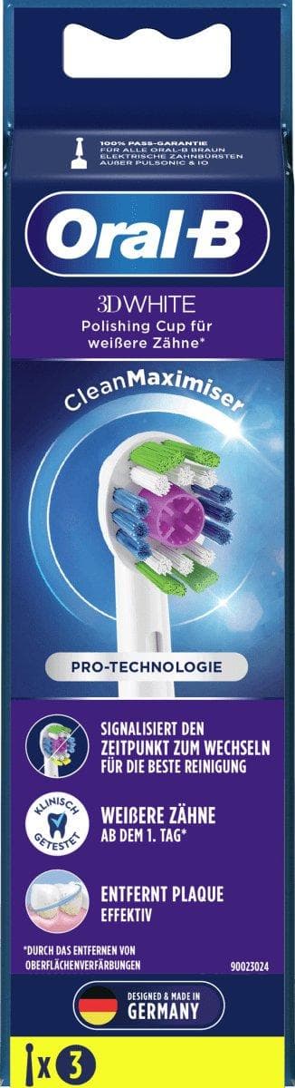 Oral-B harjaspäät 3D White CleanMaximiser, 3 St