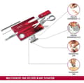 Miniatyrbild 5 av 6: Victorinox fickkniv Swiss Card Lite (13 funktioner, LED-ljus, förstoringsglas, sax, stift) röd transparent
