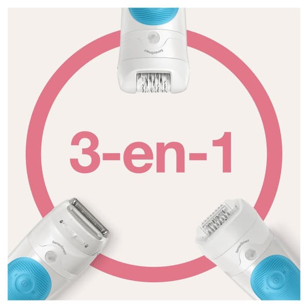 Braun Silk-épil 5 SES 5-605 - Blå - Vit - 28 pincett - MicroGrip - Rakning - Tyskland - Pour des raisons d'hygiène - ne pas partager l'appareil avec d