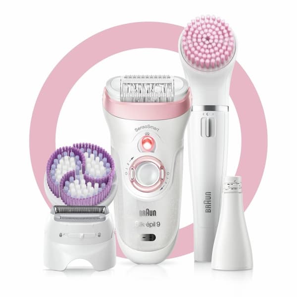 Braun Silk-épil skønhedssæt 9 9-995 Deluxe Epilator, barbermaskine, eksfoliering og rengøring