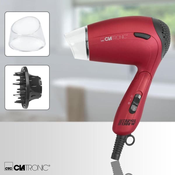 Clatronic HTD 3429 - rejsetørrer - foldbar - rød Rød