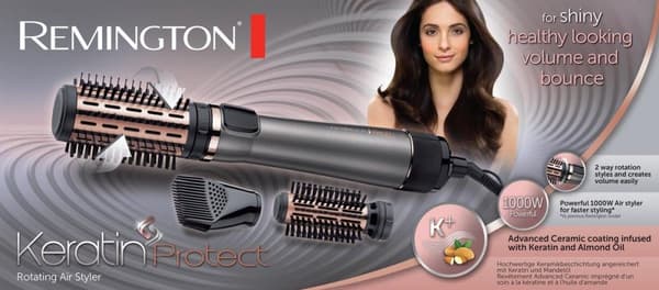 Remington AS8810 Keratin Protect Roterande Varmluftsborste - Curlingborste