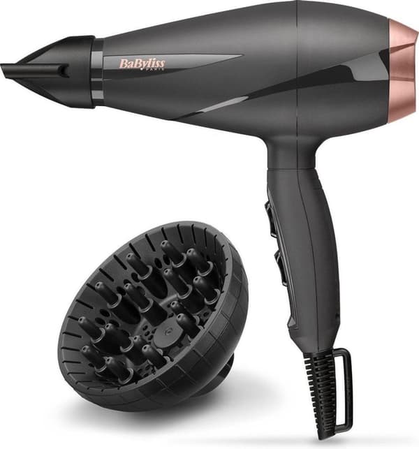 BaByliss ® Smooth Pro 6709DE - Hårtørrer Sort, Lyserød guld