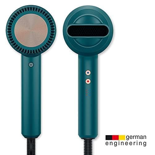 Beurer HC 35 Ocean hårtork, kompakt hårtork med jonfunktion för glänsande & slätt hår, inklusive stylingmunstycke, 1600-2000 watt