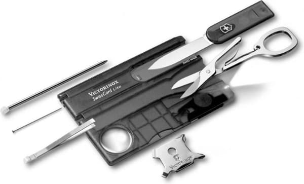 Victorinox SwissCard Lite 13 Funktioner - Gennemsigtig Sort
