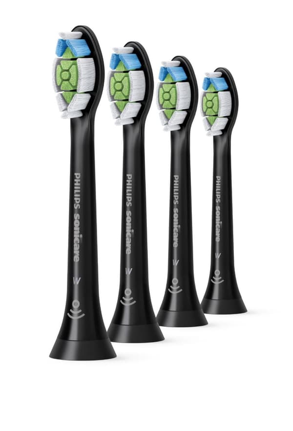 Philips Sonicare W2 Optimal White HX6064/11 - Harjaspäät - 4 kpl - Musta