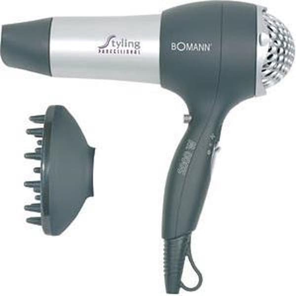 Bomann HTD 889 CB 2000W Sort, Sølv Sort, Sølv