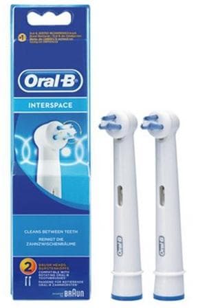 Oral-B Interspace - Borsthuvuden - 2 stycken - Vit