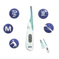 Miniatyrbillede 6 af 7: Braun ThermoScan PRT1000 - termometer - ledningsfri - hvid/grøn