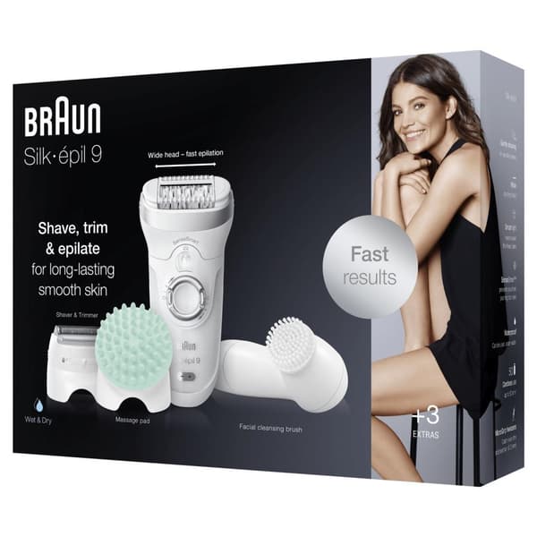 Braun Silk-épil 9 9-865 - White - 40 tweezers - Shaving - Germany - 1.23 m - Rechargeable battery (426752)
