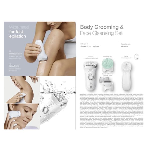 Braun Silk-épil 9 9-865 - White - 40 tweezers - Shaving - Germany - 1.23 m - Rechargeable battery (426752)