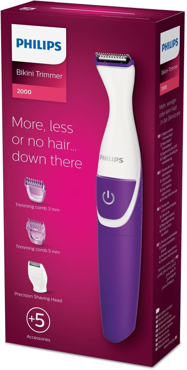 Philips BRT 383/15 - 7,60 cm (3") 1 bikinitrimmer - barbermaskine til kvinder - lilla (BRT383/15)