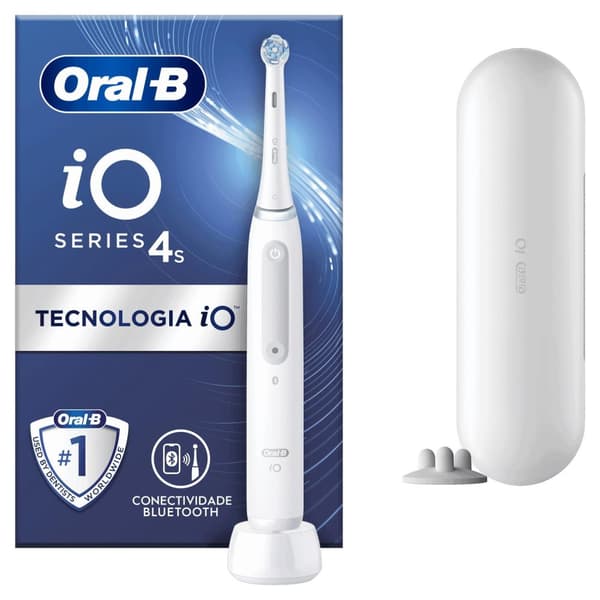 Oral-B iO 4S - Vuxen - Vibrerande tandborste - Daglig skötsel - Känslig - Superkänslig - för vita tänder - Vit - Rund - Uppladdningsbar (4210201414865