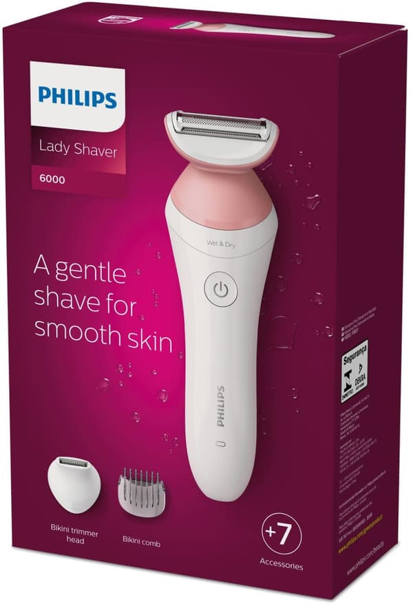 Philips 6000 series Lady Shaver Series 6000 BRL146/00 Märkä ja kuiva langaton parranajokone CDON