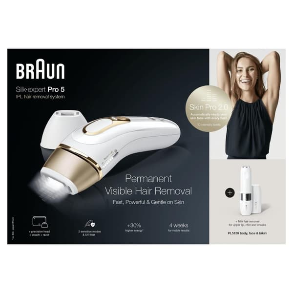 Braun Silk-expert Pro Silk expert Pro 5 PL5159 IPL kultaa, valkoinen