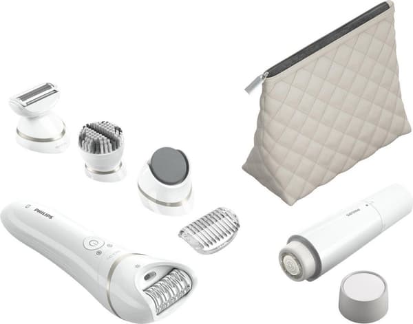 Philips epilator, våd/tør brug, genopladelig batteridrift, 32 pincetsystem, 2 hastighedsniveauer (BRE770/92)