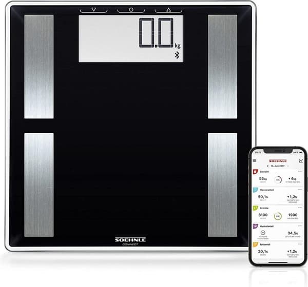 Leifheit Soehnle 63879Shape Sense Connect 50 Bluetooth-kylpyvaakalla (63879)