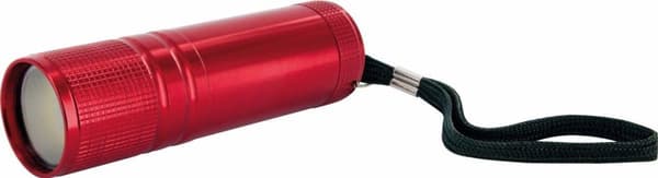 Schwaiger TLED200R 531. Taskulampputyyppi: Käsitaskulamppu, Tuotteen väri: Punainen, Kotelon materiaali: Alumiini. Lampputyyppi: COB LED, lamppujen lu Punainen