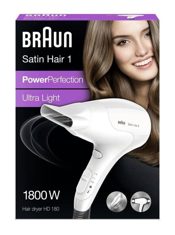 Braun HD 180 Power Perfection solo hårtork 1800W vit (BRHD180E)