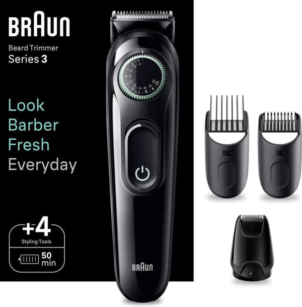 Braun - Styler BT3421 - Trimmeri - Musta / Vibrant Green (447917) (447917) musta