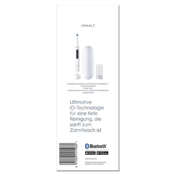 Oral-B iO Series 5 - Voksen - Roterende-vibrerende tandbørste - Daglig pleje - Intensiv - Sensitiv - Super følsom - til hvide tænder - Hvid - 2 min -