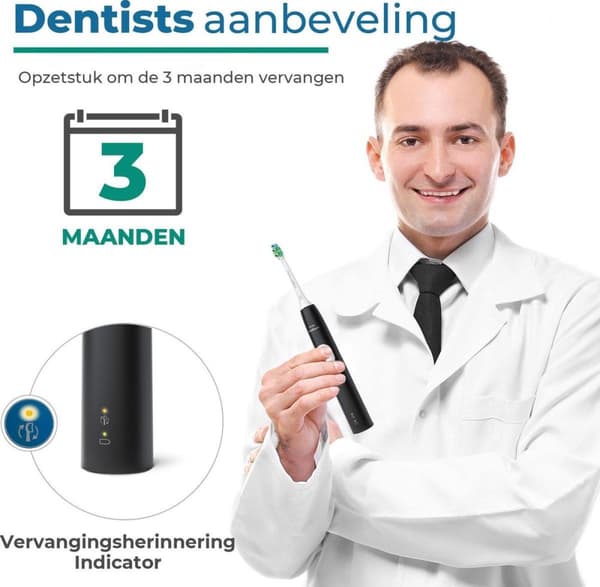 Philips Sonicare ProtectiveClean 4300 HX6800/63 elektrisk tandbørste Sonic tandbørste sort, hvid (HX6800/63)