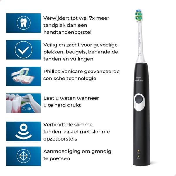 Philips Sonicare ProtectiveClean 4300 HX6800/63 elektrisk tandbørste Sonic tandbørste sort, hvid (HX6800/63)