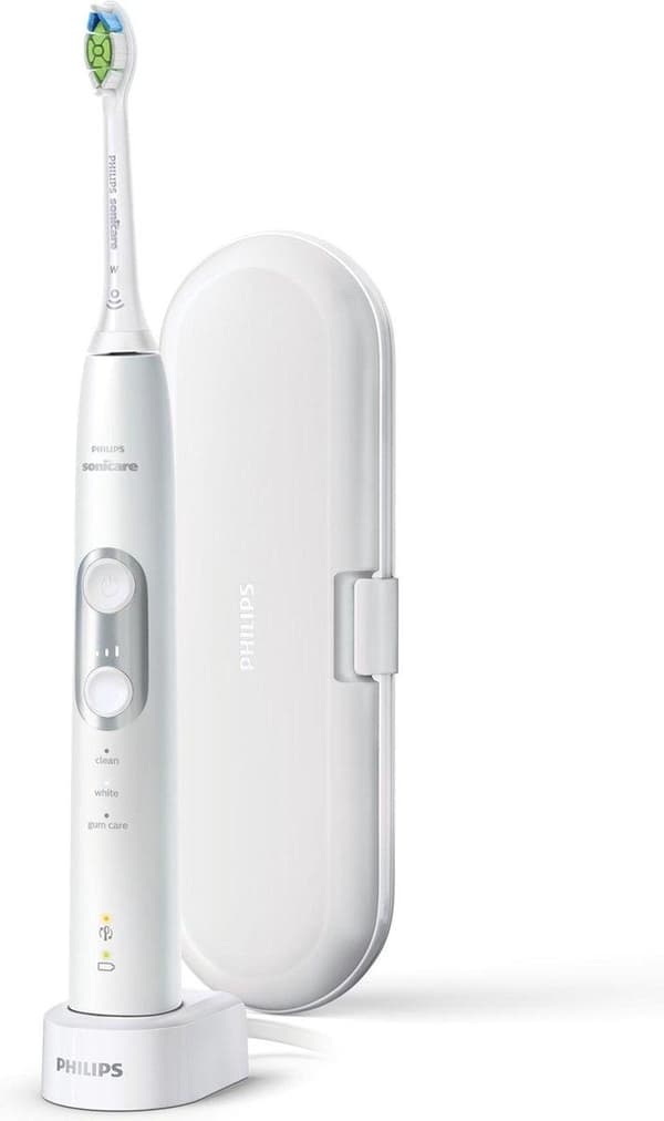 Philips elektrisk tandborste, ovalt borsthuvud, ljudvågsrengöringssystem, trycksensor, borsthuvud (HX6877/28)
