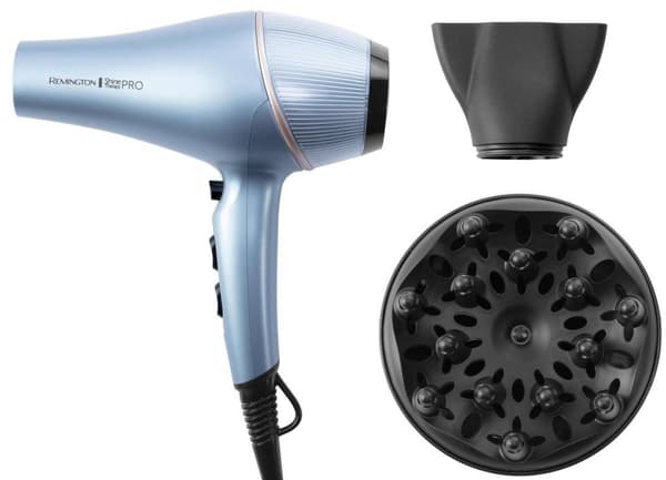 Remington hårtørrer, 2.200 watt effekt, 3 varmeindstillinger, 2 blæserindstillinger, AC-motor, ionfunktion (45683560100)