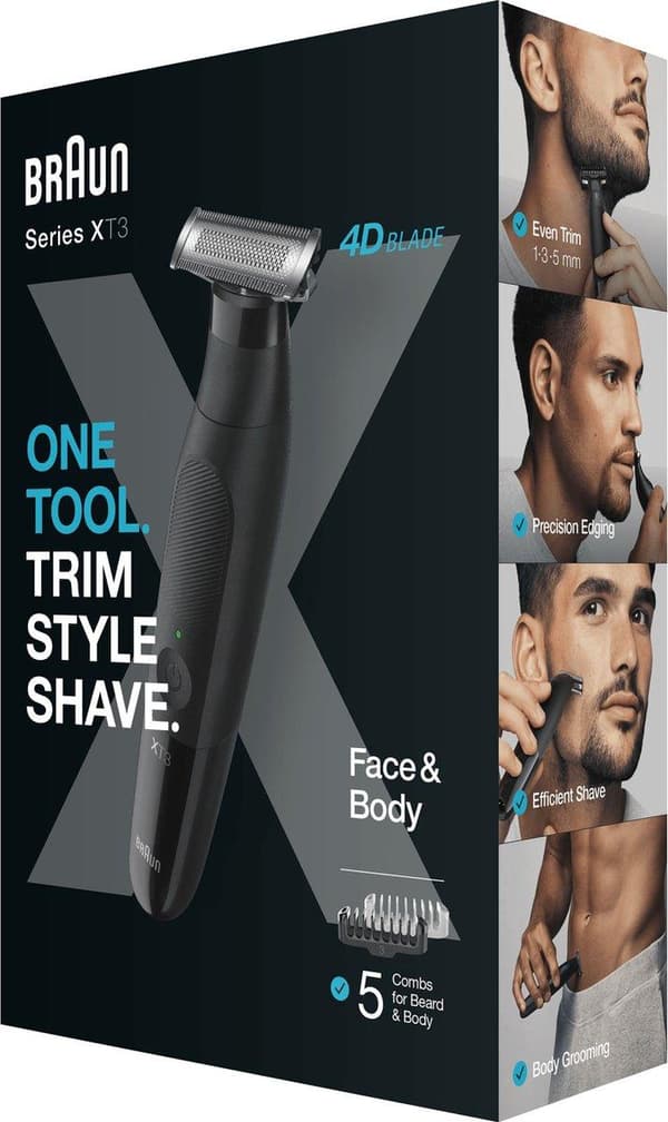 Braun XT3200 - Musta - Ruostumaton teräs - Suorakulmio - 1 mm - 5 mm - Yleiskäyttöinen (206334)
