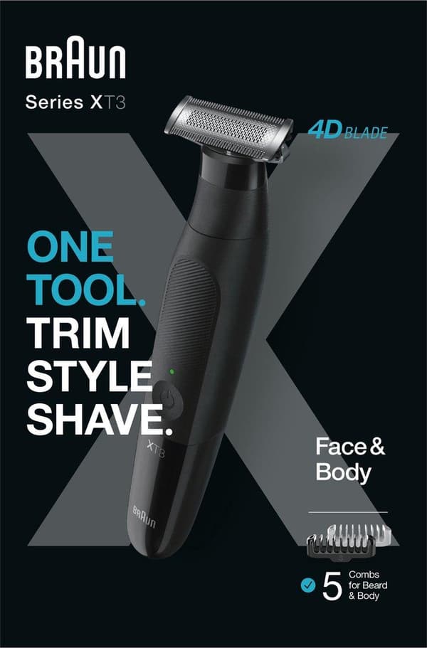 Braun XT3200 - Musta - Ruostumaton teräs - Suorakulmio - 1 mm - 5 mm - Yleiskäyttöinen (206334)